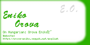 eniko orova business card